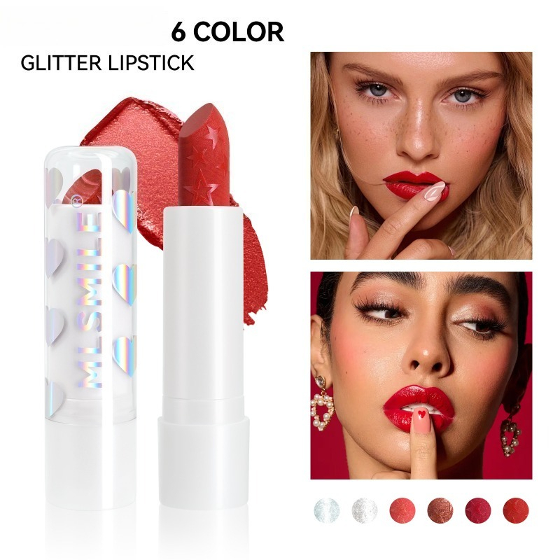 Beauty Makeup Store - Starry Glitter Lipstick Long Lasting Matte