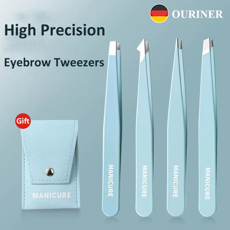 Beauty - Makeup - Eyes - 4 Pcs Colorful Eyebrow Tweezer Hair