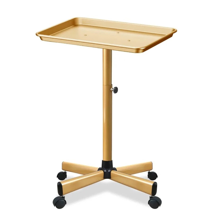 Beauty Makeup Store - Aluminum Beauty Rolling Cart with Wheels.