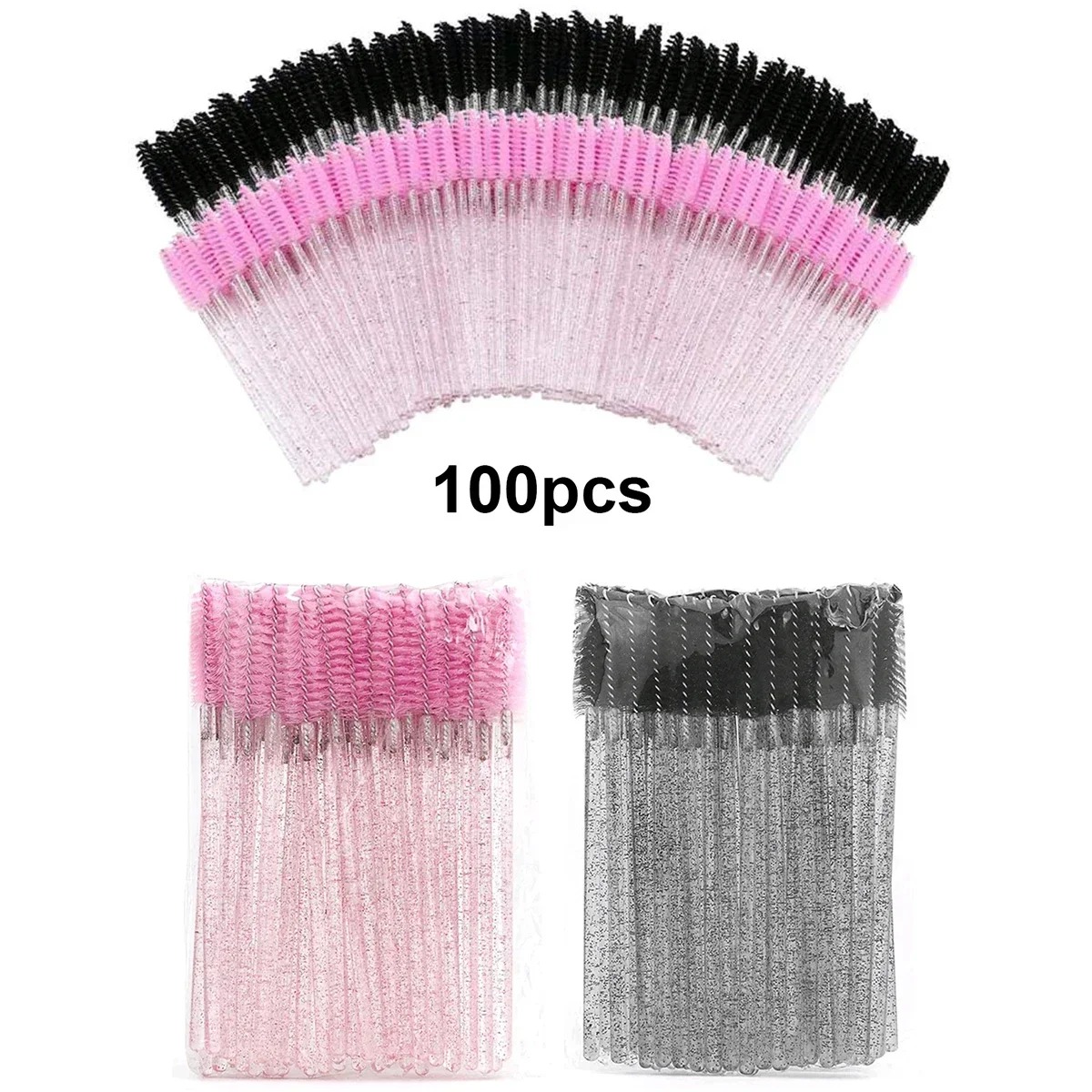 Beauty Makeup Wholesale - 100pcs Disposable Eyelash Brushes Spoolies Micro