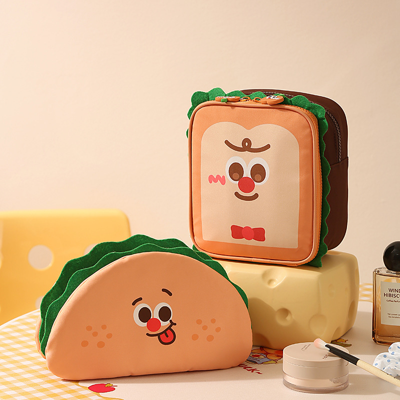 Beauty Makeup Store - Taco and Toast-Shaped Makeup Bags Perfectly