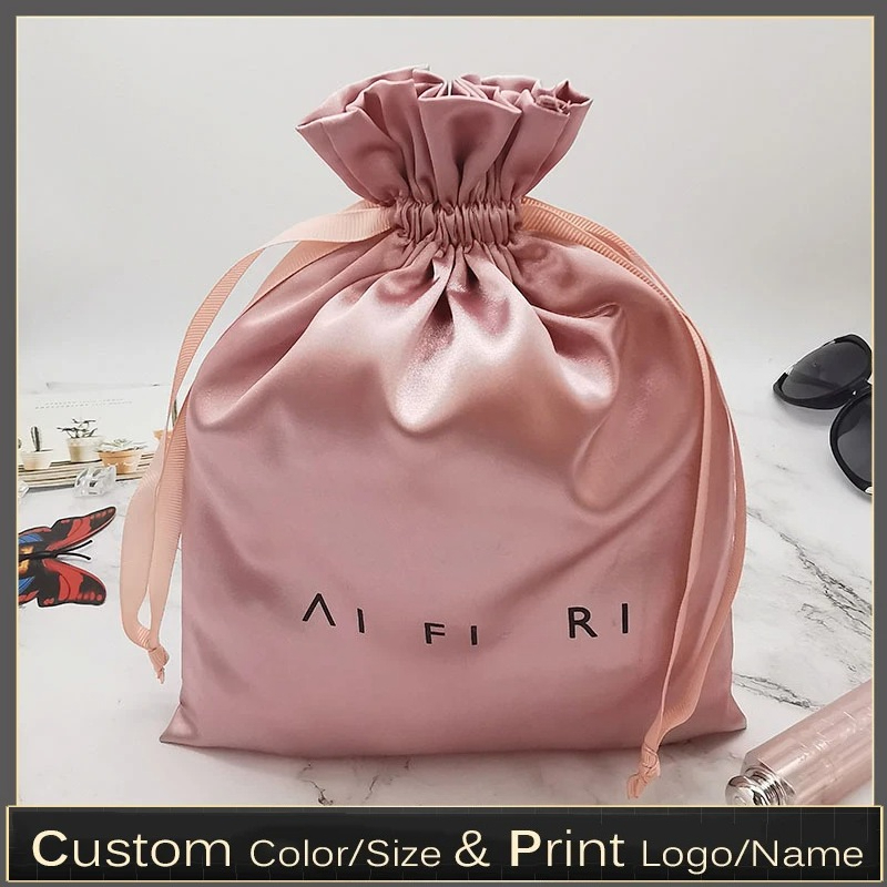 Beauty Makeup School - Custom Logo Satin Drawstring Bags Hair