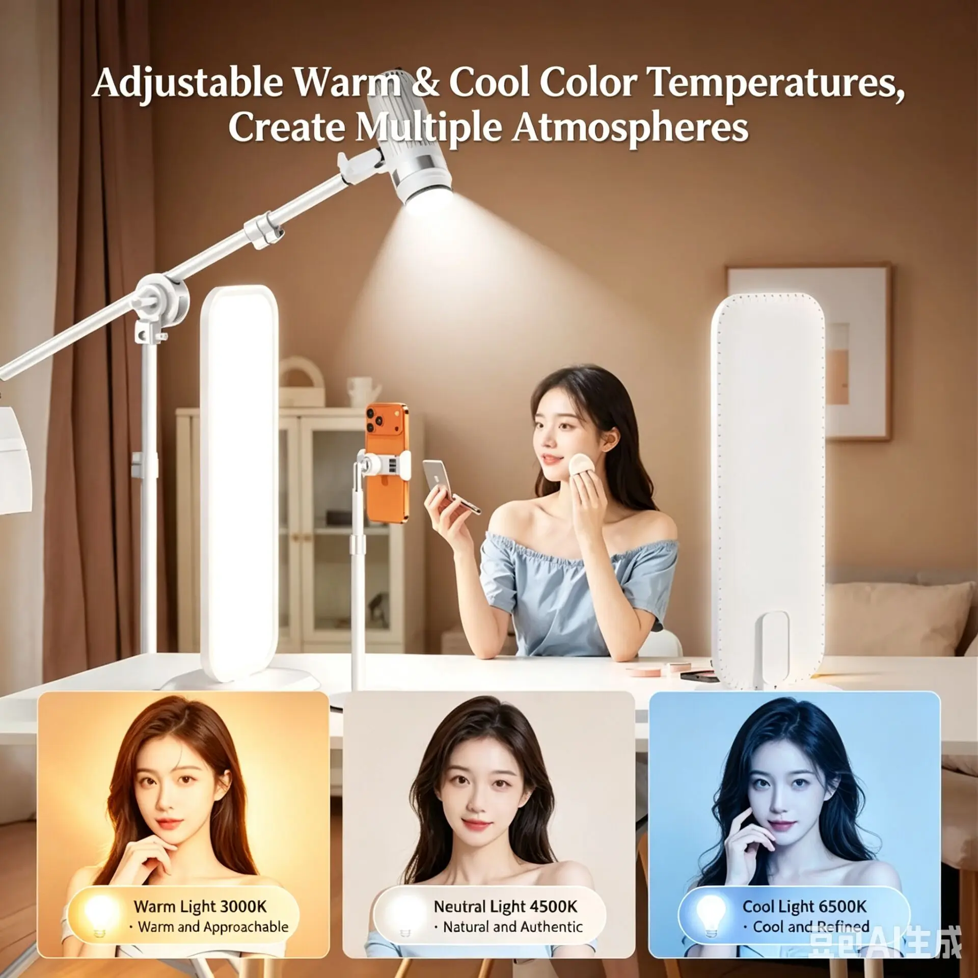 LED Desktop Half Body Fill Lig - Beauty Makeup Tiktok review and price