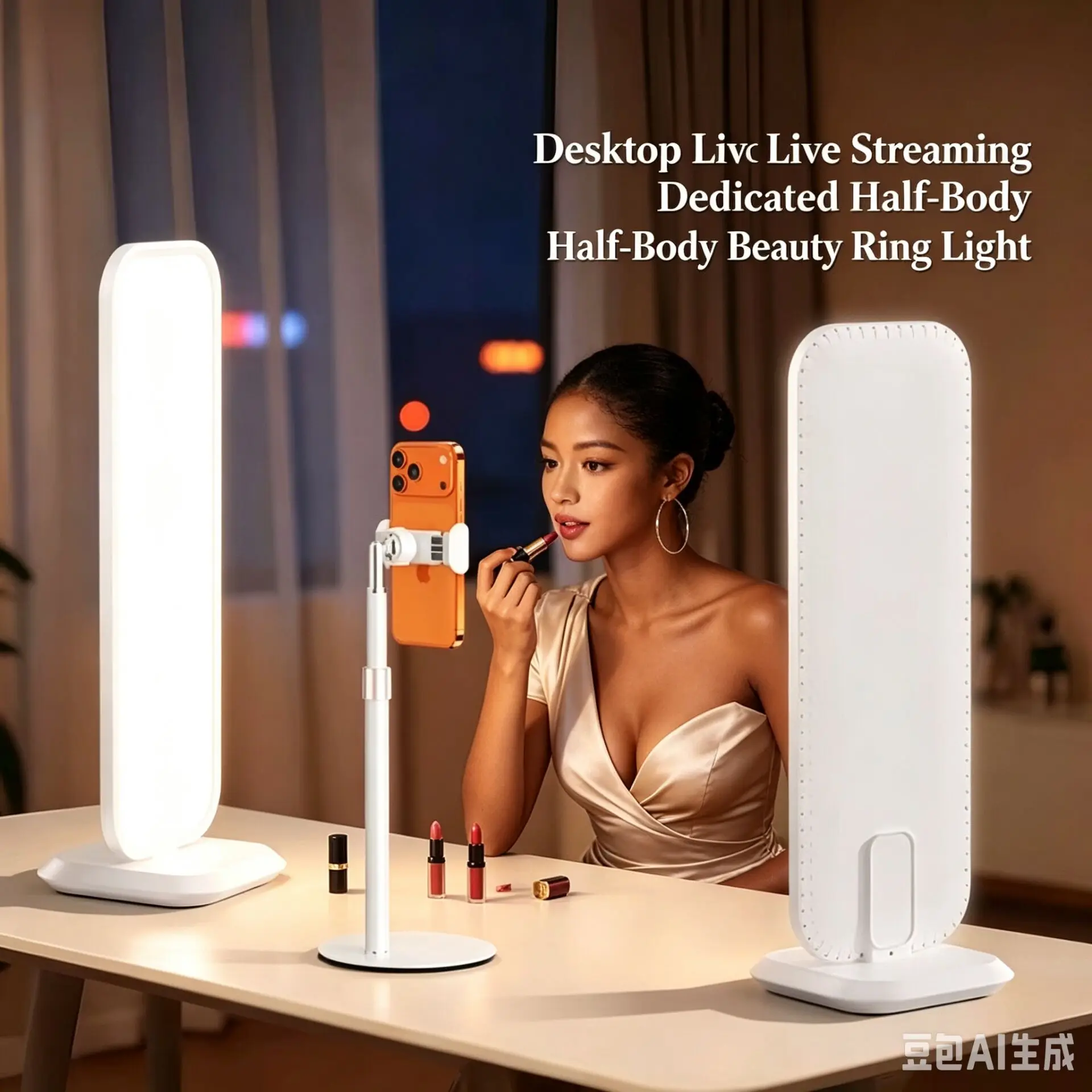 LED Desktop Half Body Fill Lig - Beauty Makeup Tiktok review and price