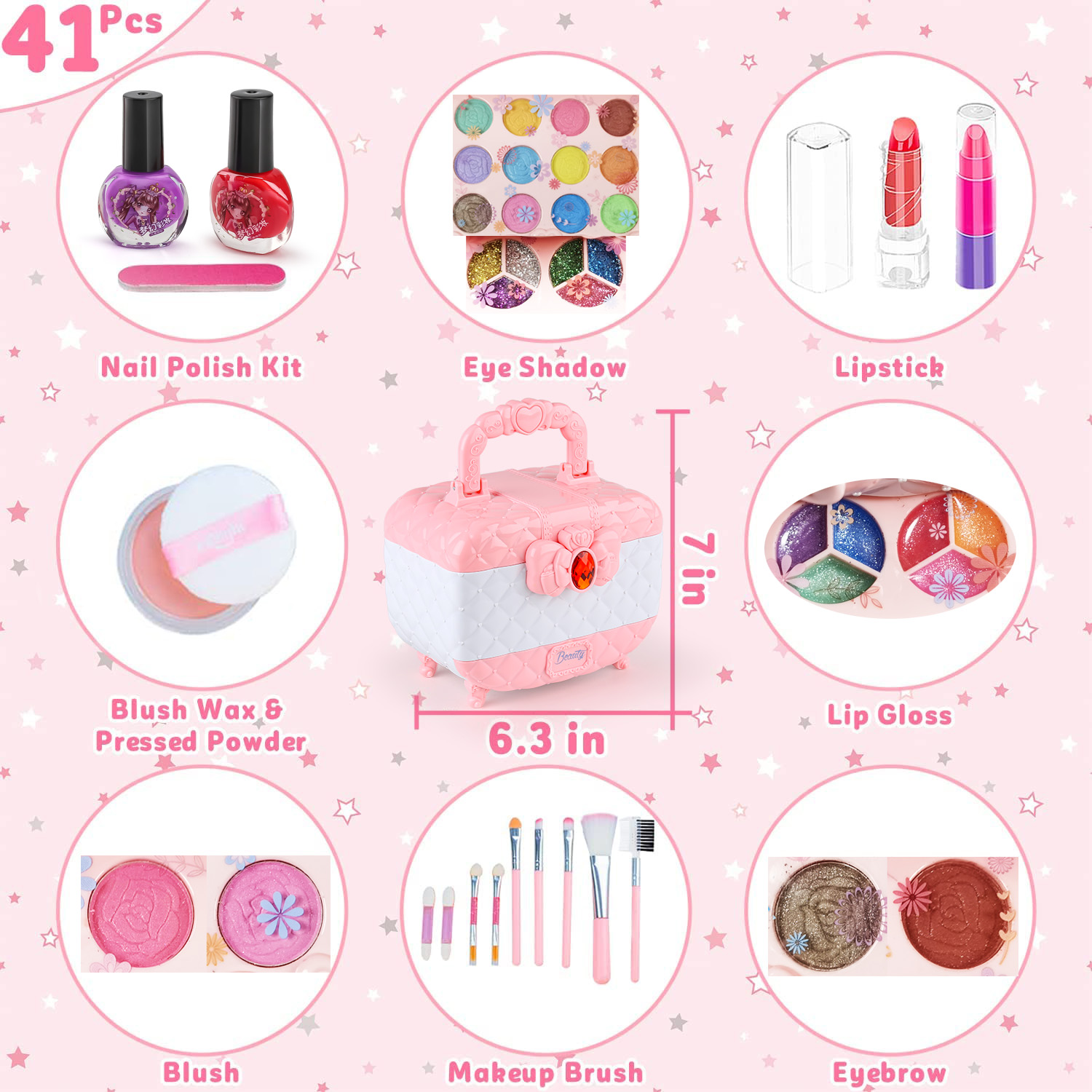 Kids Makeup Toy Kit for Girls, - Beauty Y Makeup review and price