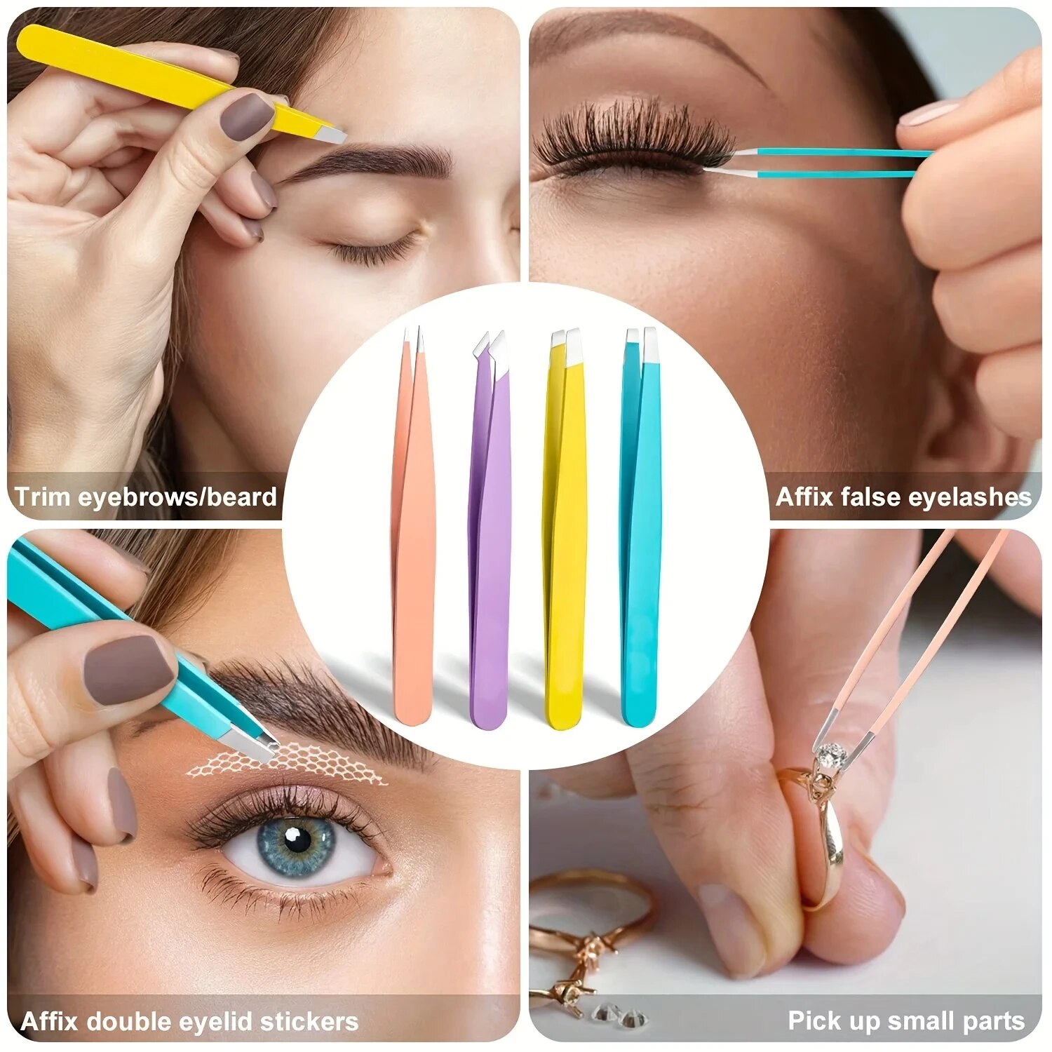 Colorful Eyebrow Tweezer Hair  - Beauty - Makeup - Eyes review and price