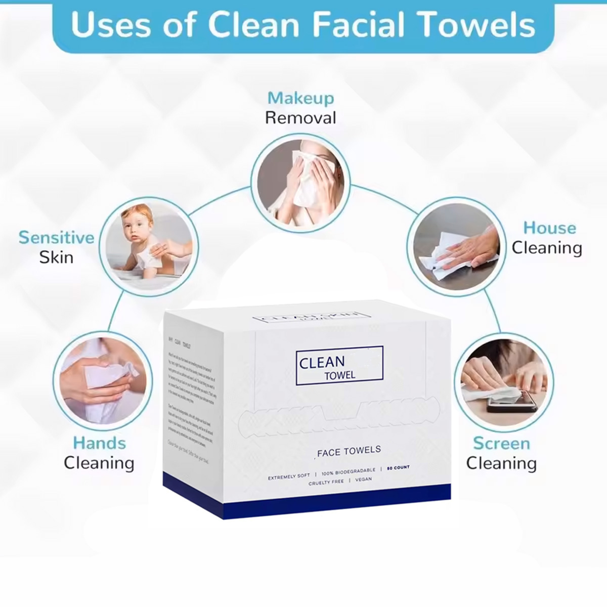 50Pcs/Box Disposable Face Towe - Beauty Makeup Wholesale review and price