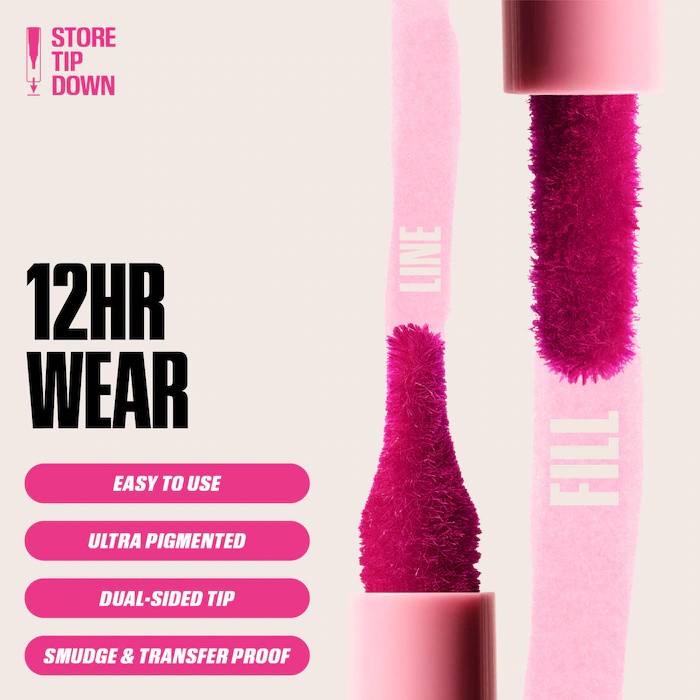 Velvet Brown Lip Liner Pencil  - Huda Beauty Makeup Bag review and price