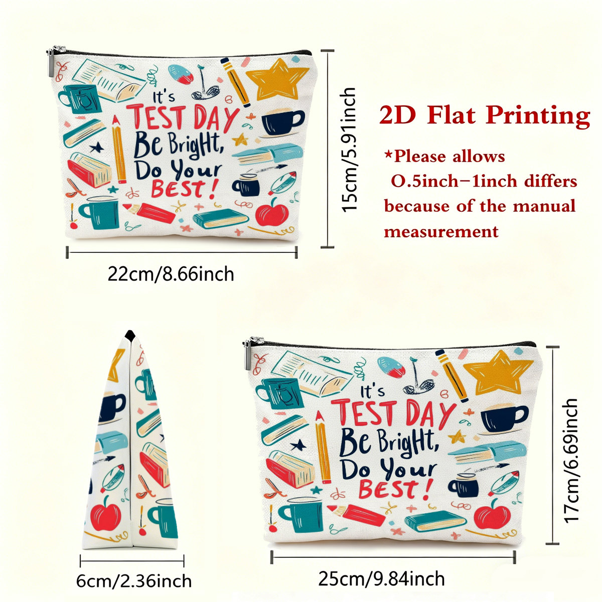 Test Day Graphic Makeup Bag Vi - Beauty Makeup School review and price